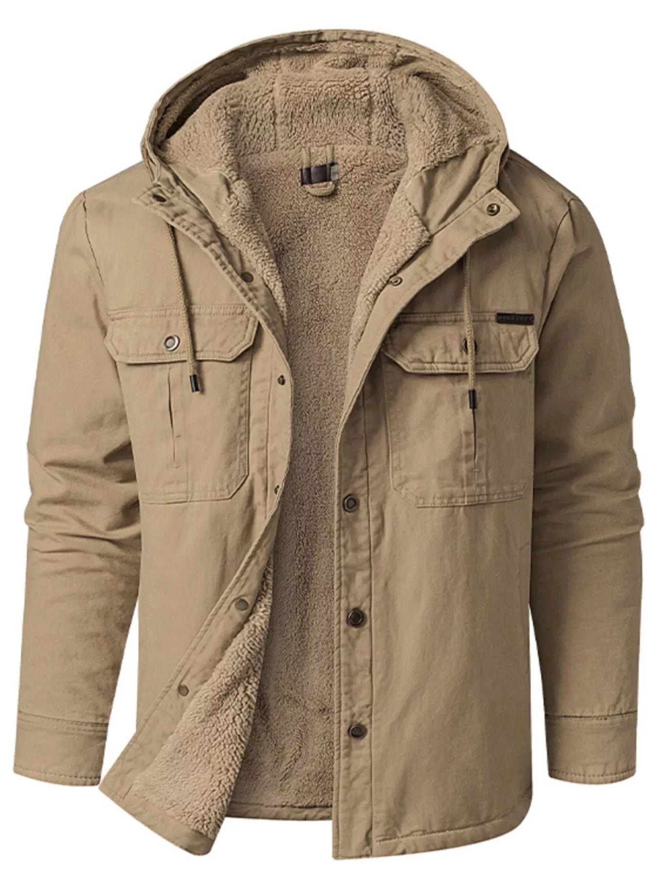 Chaqueta con capucha y forro tipo sherpa - Imagen 3