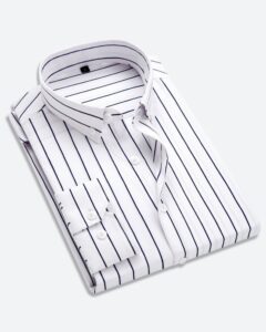 Camisa de algodón con raya vertical