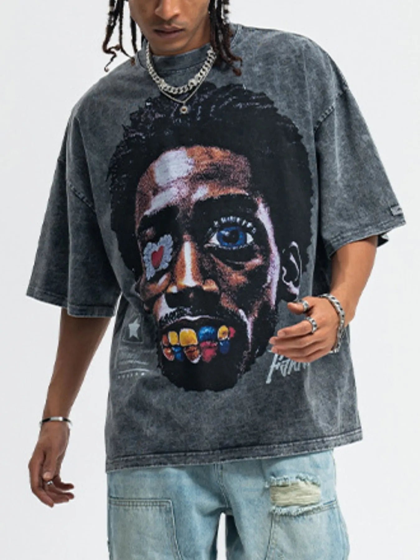 Camiseta de algodón con estampado gráfico