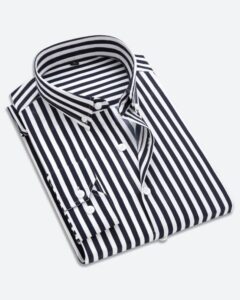 Camisa de algodón con raya vertical