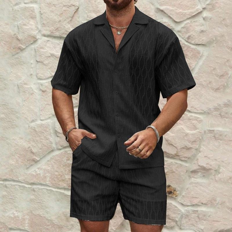 Conjunto de verano: camisa de solapa y shorts - Imagen 2
