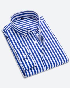 Camisa de algodón con raya vertical