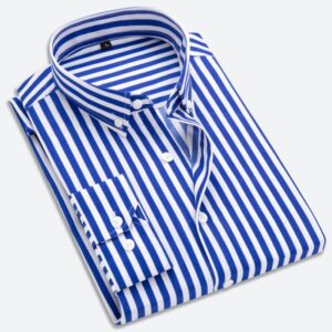 Camisa de algodón con raya vertical