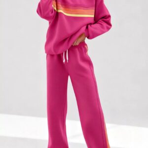 Chándal a rayas con sudadera y pantalón