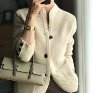 Chaqueta de punto con botones para mujer