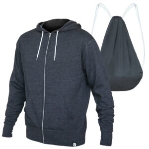 Sudadera ligera convertible en gris carbón