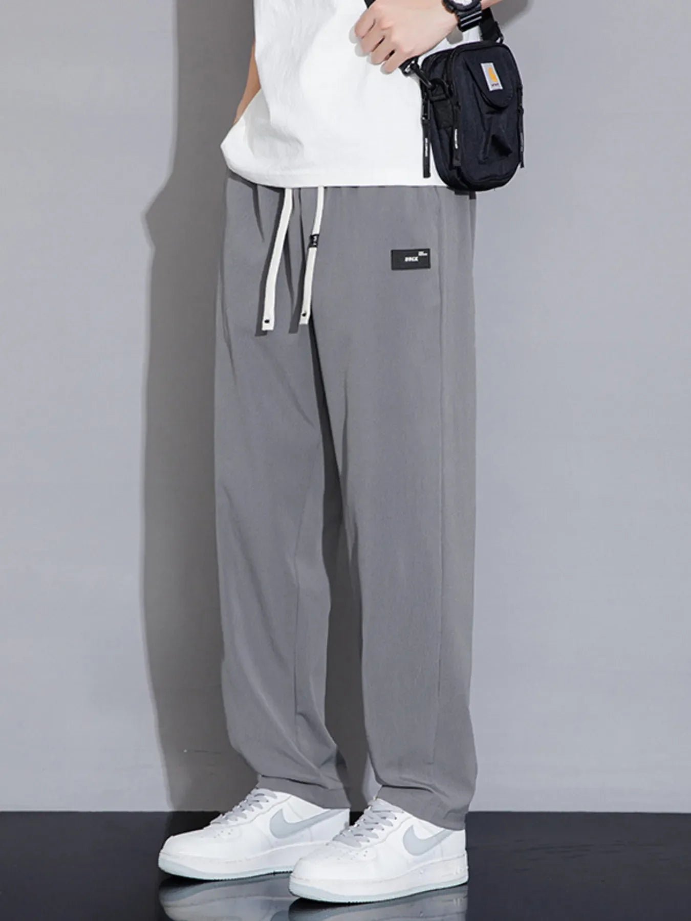 Pantalón holgado con cordón y caída ancha - Imagen 2