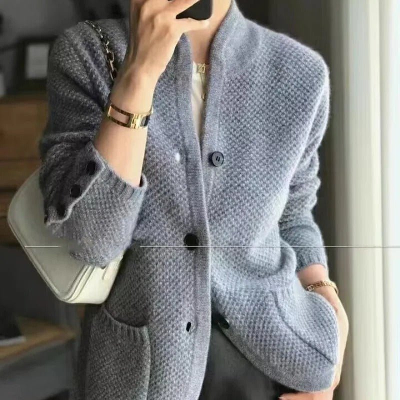 Chaqueta de punto con botones para mujer - Imagen 3