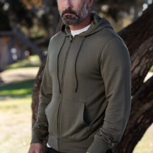 Sudadera con cremallera de mezcla de bambú