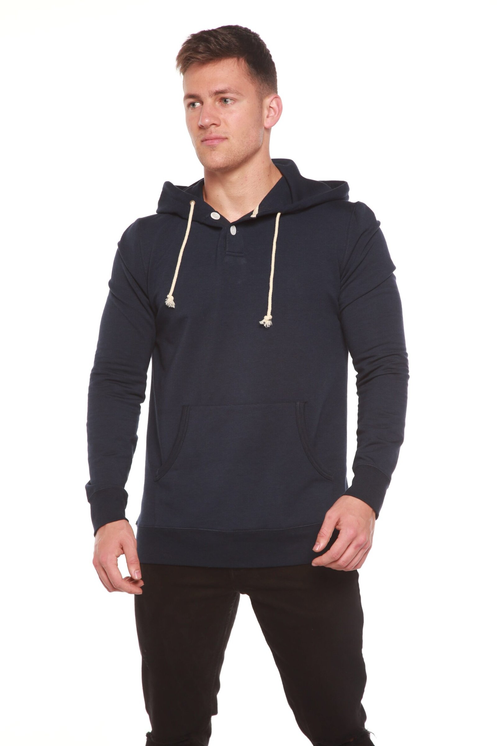 Sudadera henley de felpa con mezcla de bambú - Imagen 3
